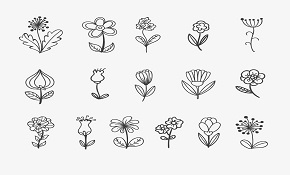 Hand-painted flowers vector Hand-painted flowers vector